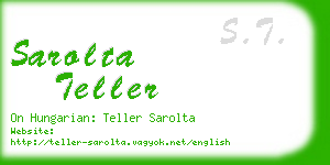 sarolta teller business card